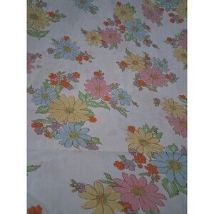 Vintsge Sheet Floral Cannon Monticello Flat 1960s